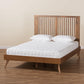Takeo Mid-Century Modern Transitional Ash Walnut Finished Wood Full Size Platform Bed FredCo