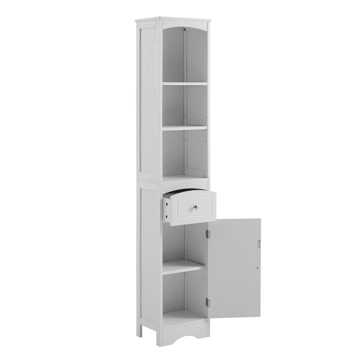Tall Bathroom Cabinet, Freestanding Storage Cabinet with Drawer FredCo