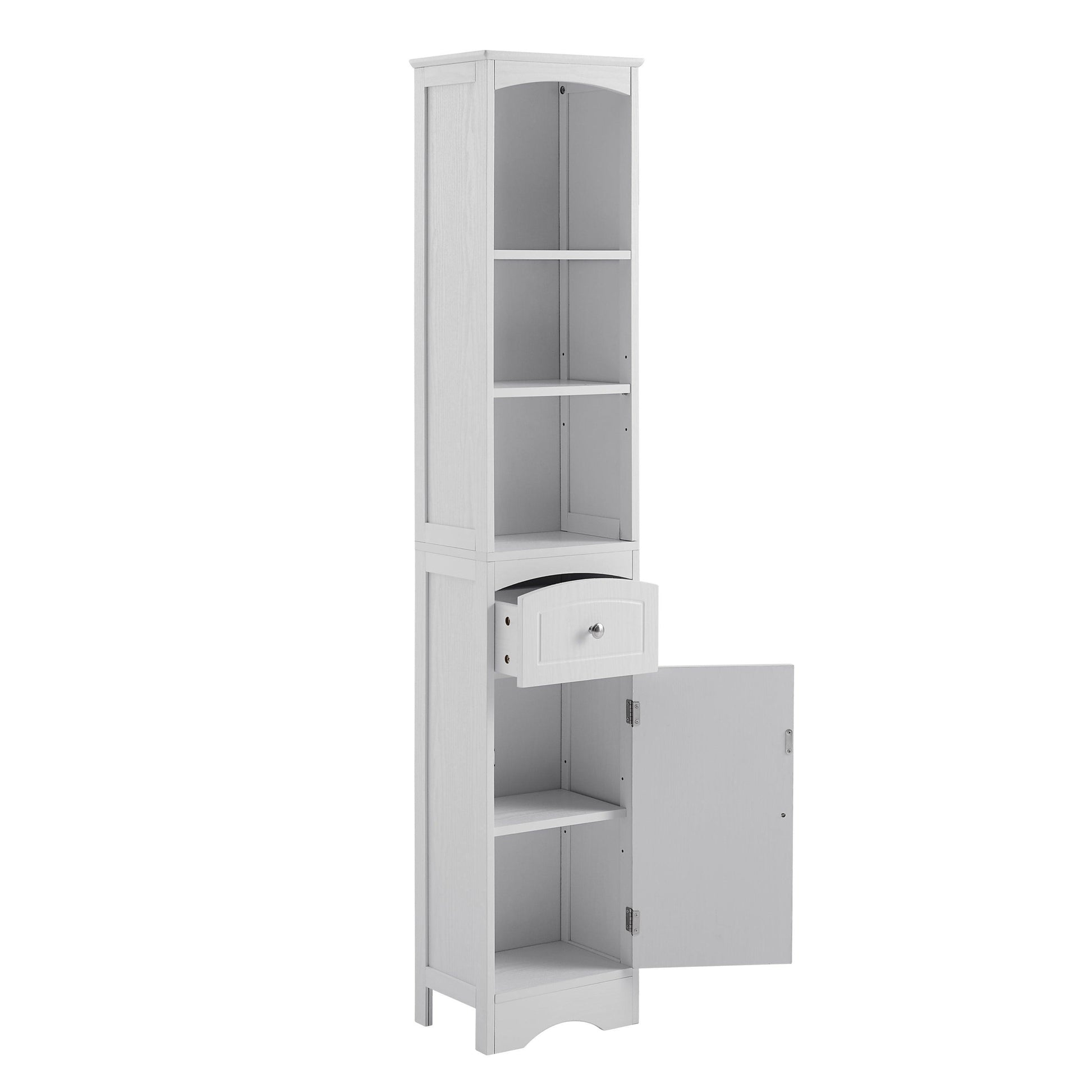 Tall Bathroom Cabinet, Freestanding Storage Cabinet with Drawer FredCo