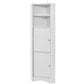 Tall Bathroom Corner Cabinet, 5 Shelves White FredCo