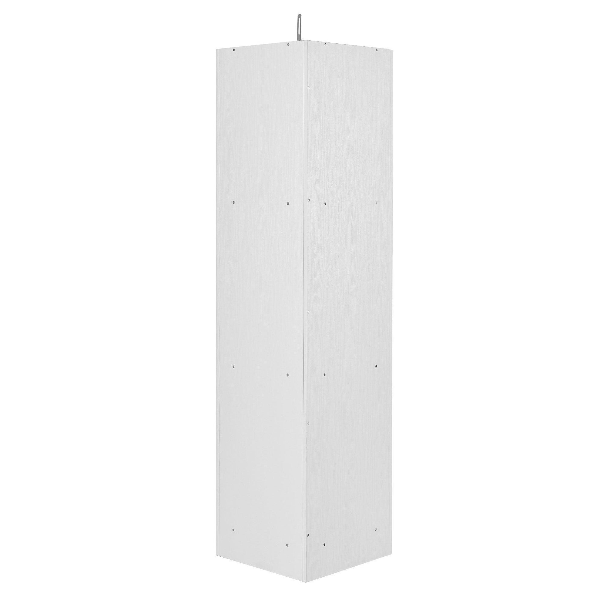 Tall Bathroom Corner Cabinet, 5 Shelves White FredCo
