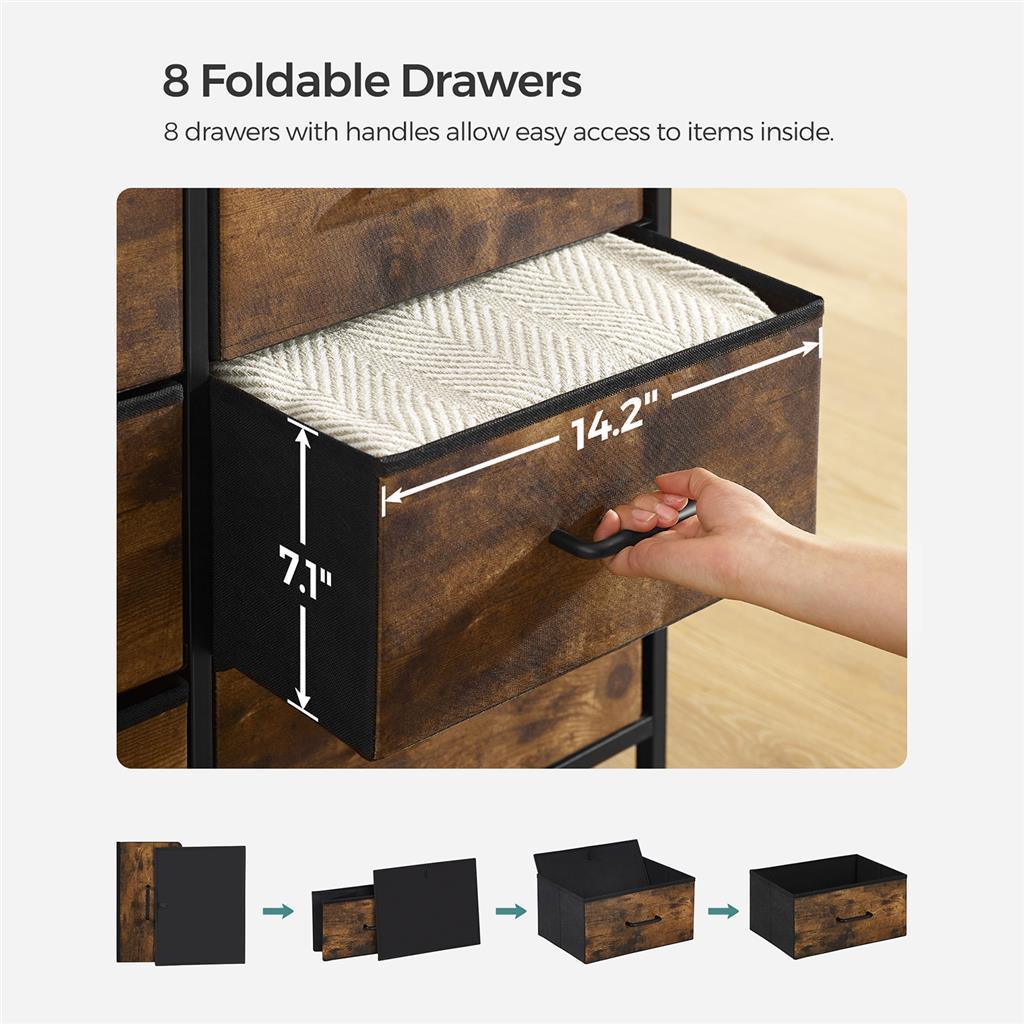 Tall Dresser 8 Drawers FredCo