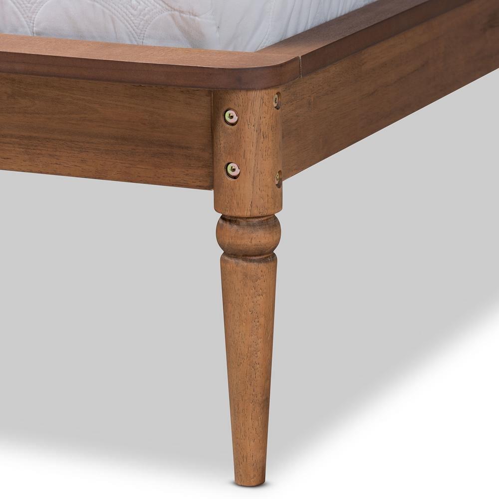 Tallis Classic and Traditional Walnut Brown Finished Wood King Size Bed Frame FredCo