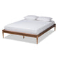 Tallis Classic and Traditional Walnut Brown Finished Wood Queen Size Bed Frame FredCo