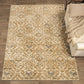 Tamara Mid-Century Contemporary Floral Damask Rug FredCo