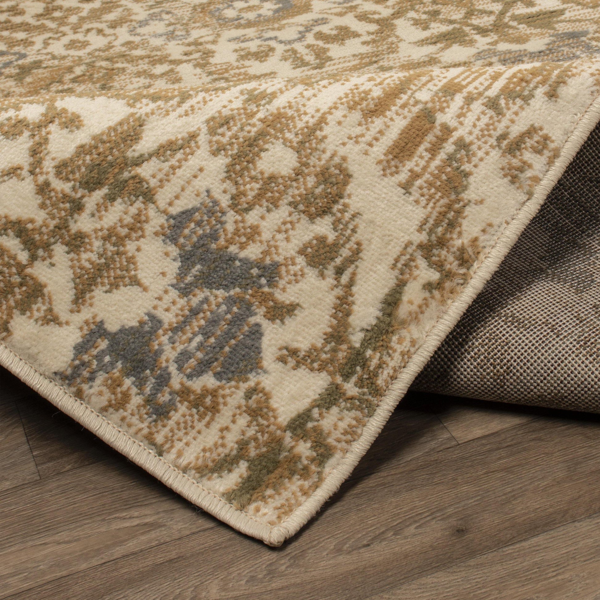Tamara Mid-Century Contemporary Floral Damask Rug FredCo