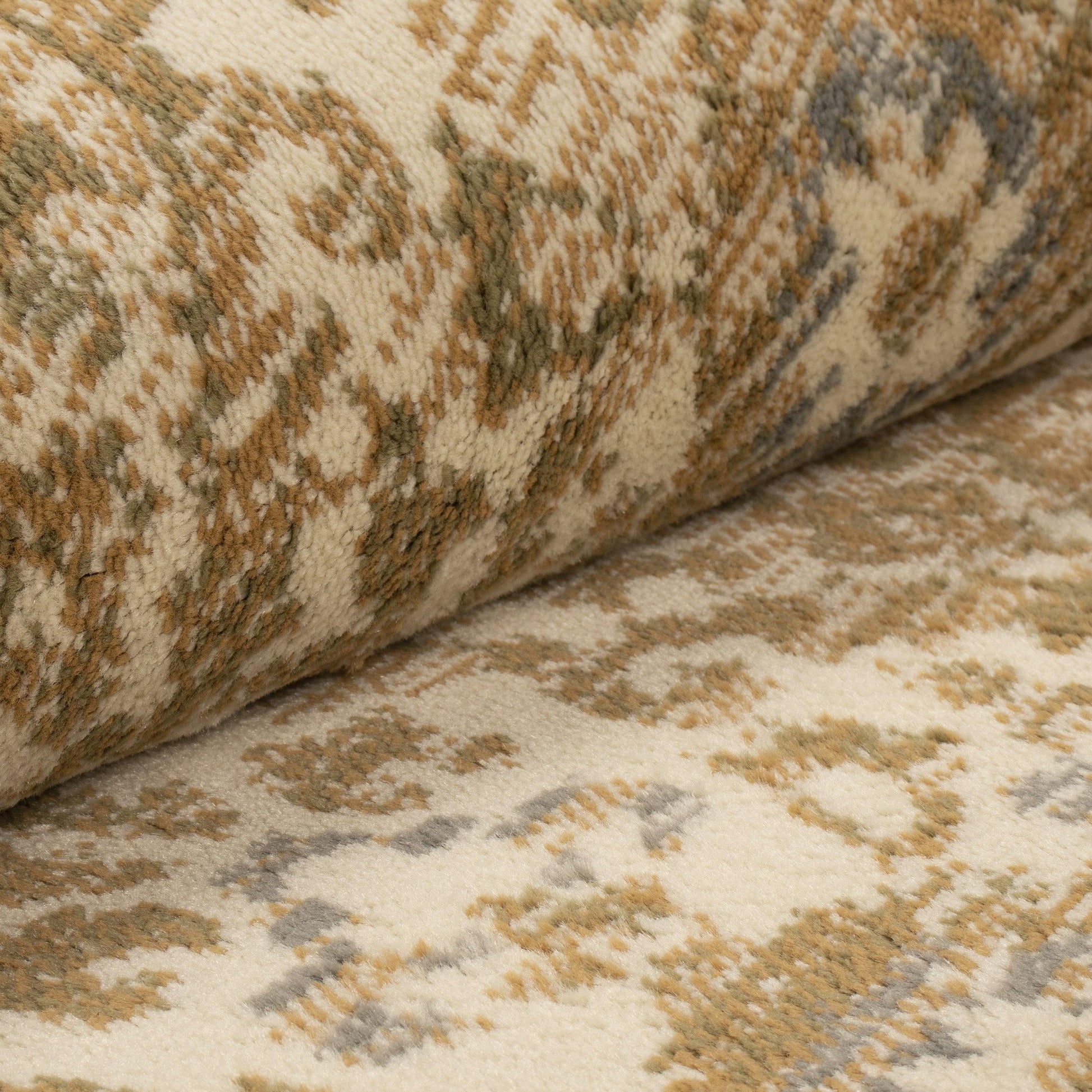 Tamara Mid-Century Contemporary Floral Damask Rug FredCo