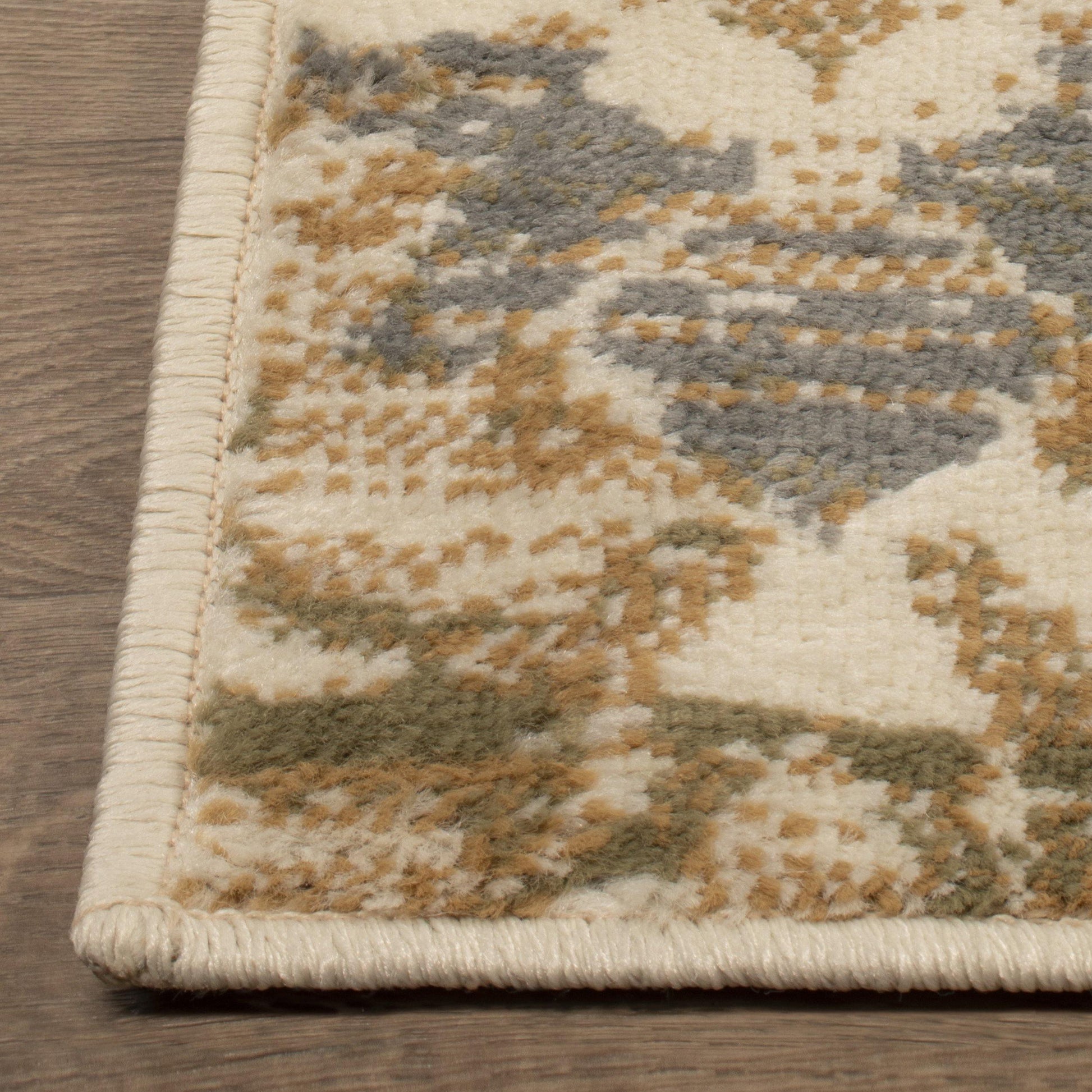 Tamara Mid-Century Contemporary Floral Damask Rug FredCo