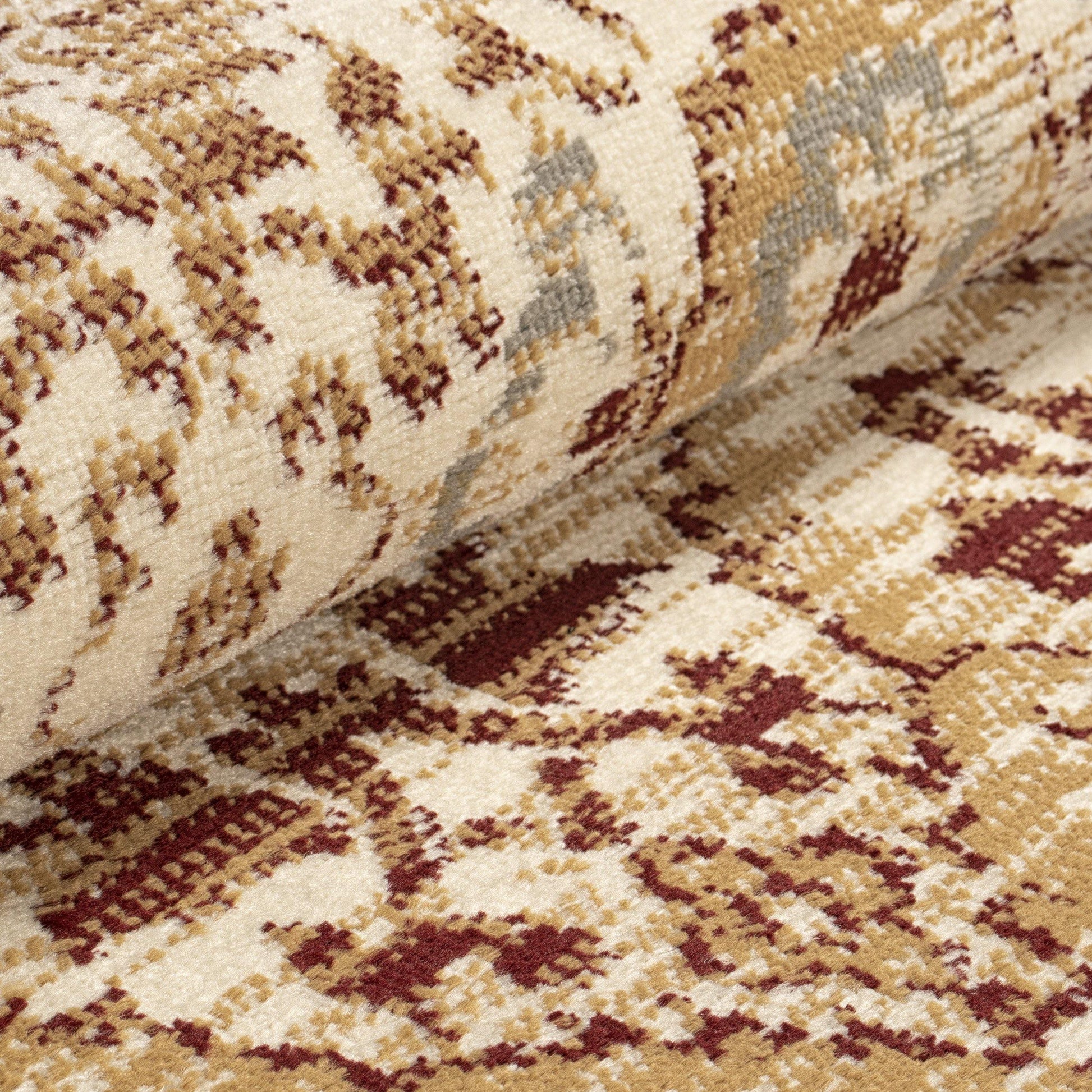 Tamara Mid-Century Contemporary Floral Damask Rug FredCo