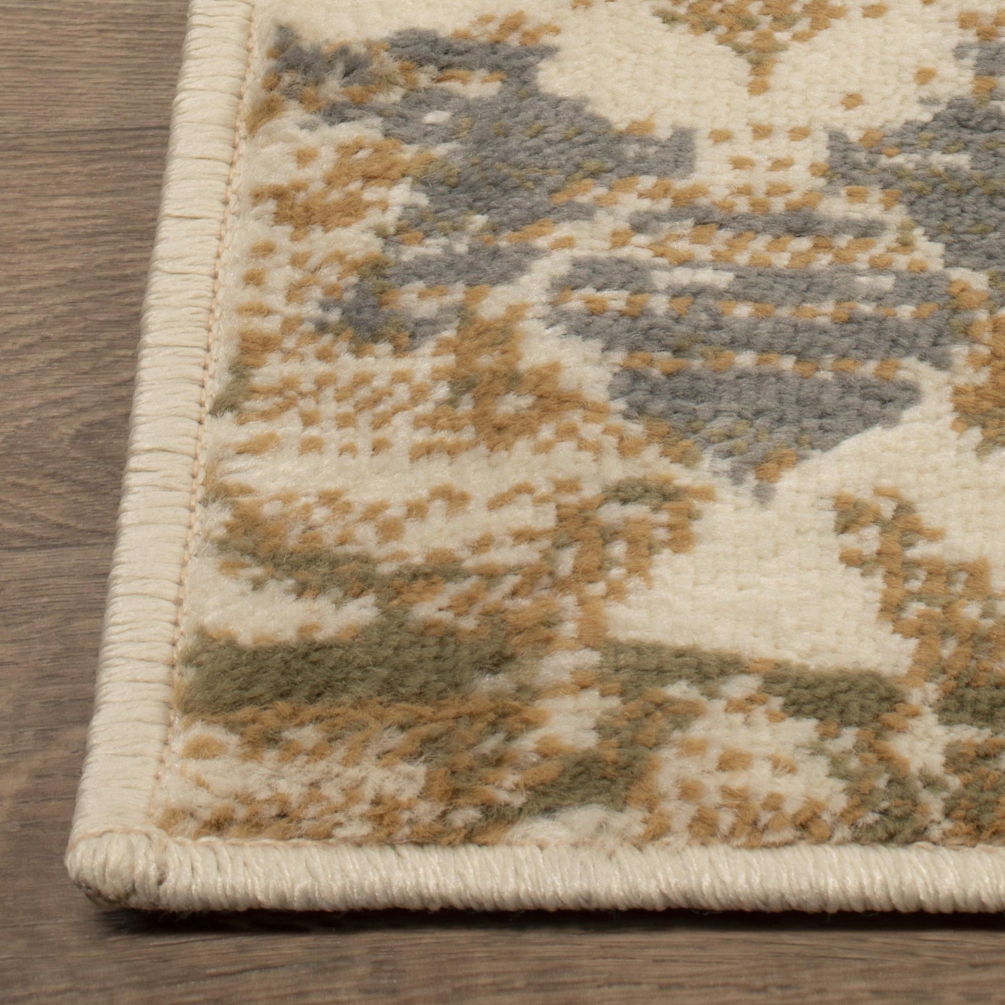 Tamara Mid-Century Contemporary Floral Damask Rug FredCo