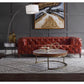 Tamas Coffee Table Aluminum & Cocoa Top Grain Leather FredCo