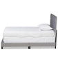 Tamira Modern and Contemporary Glam Grey Velvet Fabric Upholstered Twin Size Panel Bed FredCo