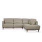 Tampa Sectional Sofa Airy Green Leather Left FredCo