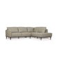 Tampa Sectional Sofa Airy Green Leather Left FredCo