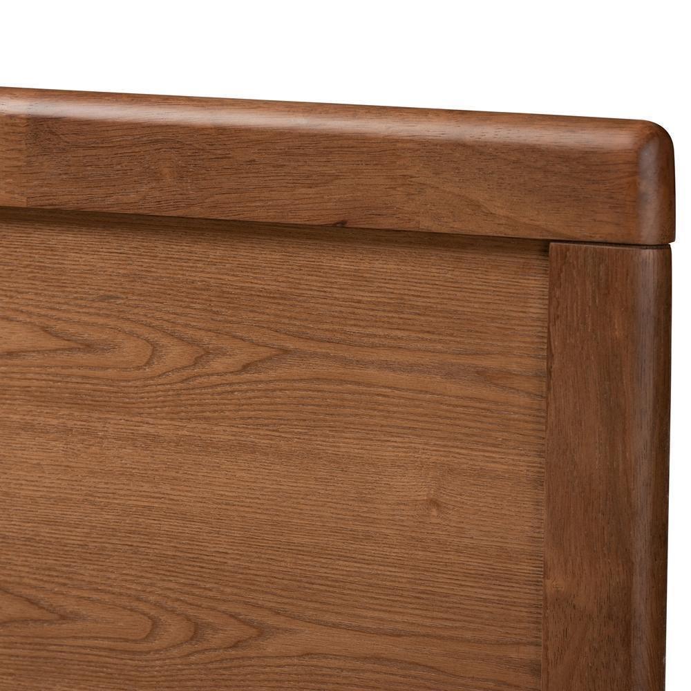 Tamsin Modern Transitional Ash Walnut Brown Finished Wood Full Size 4-Drawer Platform Storage Bed with Built-In Shelves FredCo