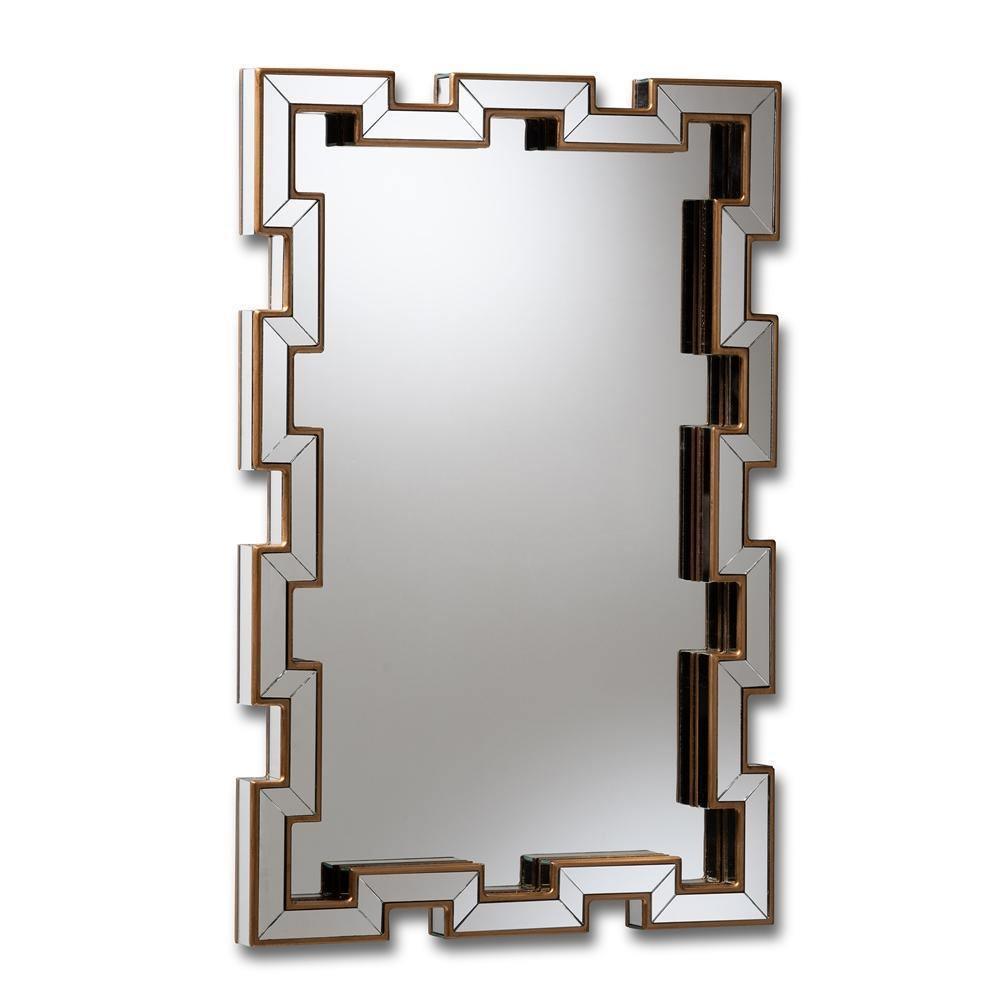 Tanis Modern and Contemporary Glam Bronze Finished Rectangular Accent Wall Mirror FredCo