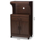 Tannis Modern and Contemporary Dark Walnut Finished Kitchen Cabinet FredCo