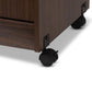 Tannis Modern and Contemporary Dark Walnut Finished Kitchen Cabinet FredCo