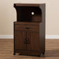 Tannis Modern and Contemporary Dark Walnut Finished Kitchen Cabinet FredCo