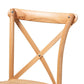 Tartan Mid-Century Modern Brown Woven Rattan and Wood 2-Piece Dining Chair Set FredCo