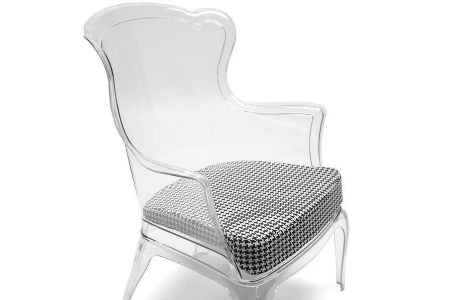 Tasha Clear Polycarbonate Modern Accent Chair FredCo