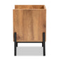 Tasman Modern and Contemporary Industrial Natural Brown Finished Wood and Black Metal End Table FredCo