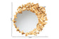 Tauriel Modern Glam and Luxe Antique Goldleaf Metal Butterfly Accent Wall Mirror FredCo