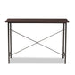 Tavin Industrial Espresso Wood and Black Metal Criss-Cross Desk FredCo