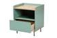 Tavita Mid-Century Modern Two-Tone Mint Green and Oak Brown Finished Wood 1-Drawer Nightstand FredCo