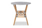 Tavor Classic French Black and White Weaving and Natural Brown Rattan Dining Table FredCo