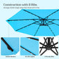 Teal Cantilever Patio Umbrella with LED FredCo