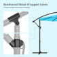 Teal Cantilever Patio Umbrella with LED FredCo