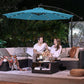 Teal Cantilever Patio Umbrella with LED FredCo
