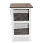 Terena Modern Transitional Two-Tone Walnut Brown and White Finished Wood 2-Basket Storage Unit FredCo