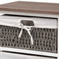 Terena Modern Transitional Two-Tone Walnut Brown and White Finished Wood 2-Basket Storage Unit FredCo