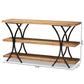 Terrell Modern Rustic and Industrial Natural Brown Finished Wood and Black Finished Metal Console Table FredCo