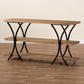 Terrell Modern Rustic and Industrial Natural Brown Finished Wood and Black Finished Metal Console Table FredCo