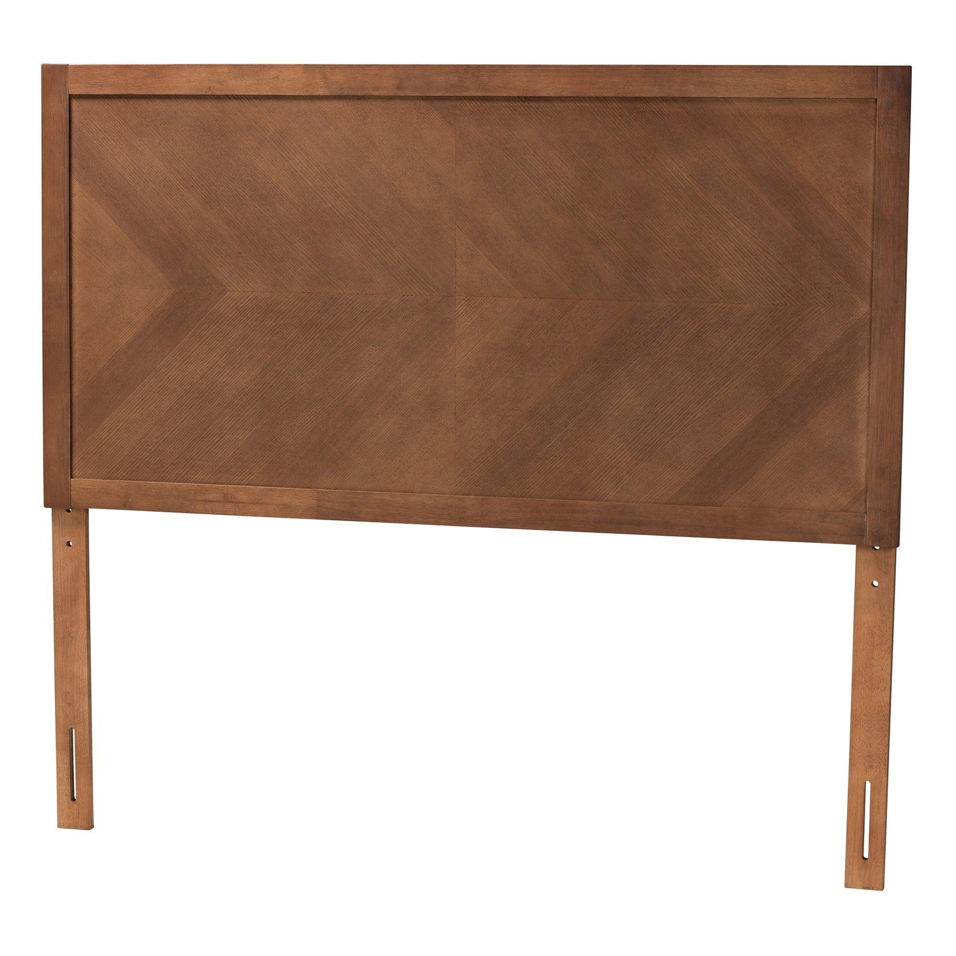 Terrian Classic and Traditional Ash Walnut Finished Wood Queen Size Headboard FredCo