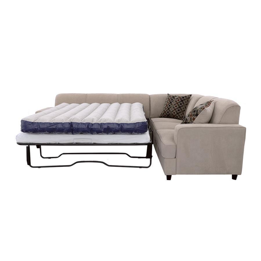 Tess L-shape Sleeper Sectional Grey 500727 Coaster FredCo