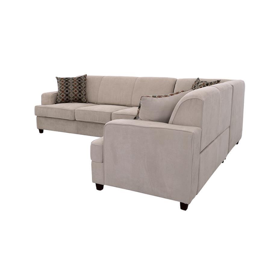 Tess L-shape Sleeper Sectional Grey 500727 Coaster FredCo
