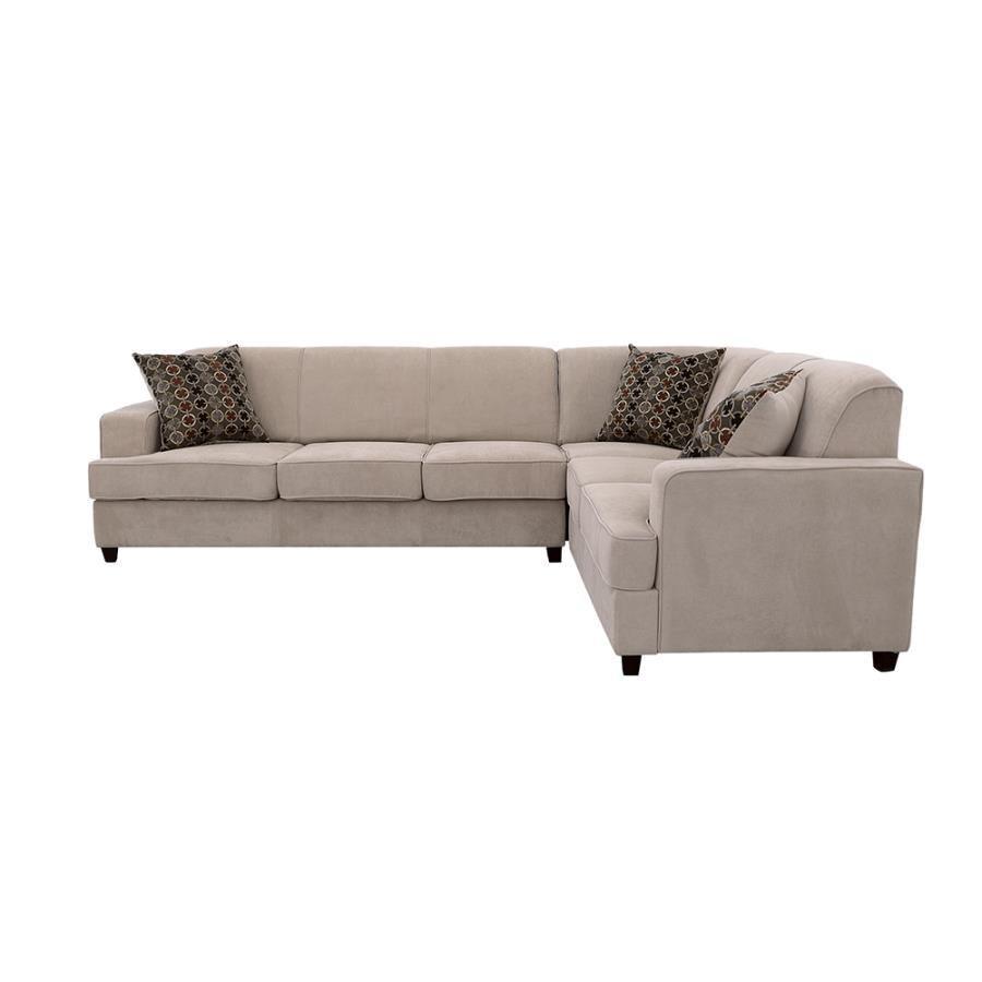 Tess L-shape Sleeper Sectional Grey 500727 Coaster FredCo