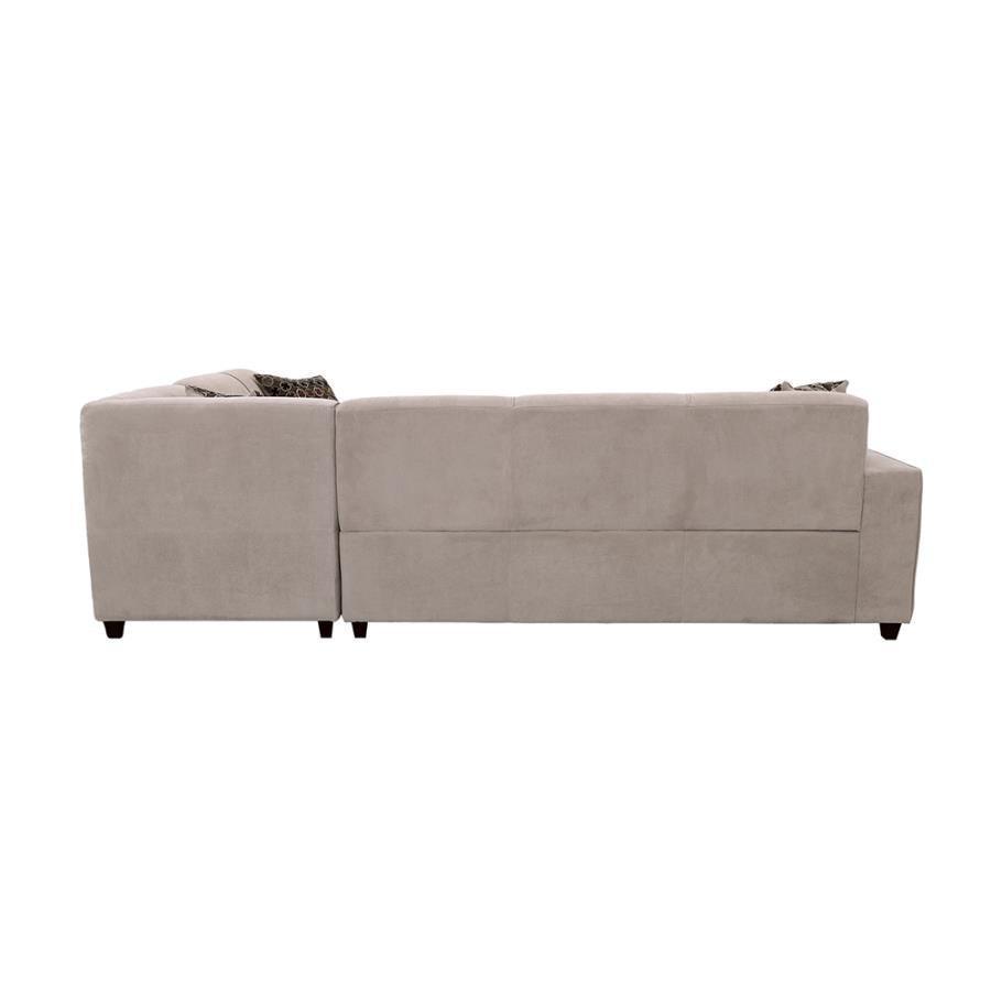 Tess L-shape Sleeper Sectional Grey 500727 Coaster FredCo