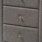 Tessa Modern and Contemporary Grey Fabric Upholstered 3-Drawer Nightstand FredCo