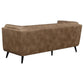Thatcher 2-piece Upholstered Button Tufted Living Room Set Brown 509421-S2 Coaster FredCo