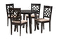 Thea Modern Beige Fabric and Dark Brown Finished Wood 5-Piece Dining Set FredCo