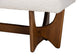 Theo Japandi Cream Boucle Fabric and Walnut Brown Finished Wood Bench FredCo