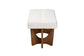 Theo Japandi Cream Boucle Fabric and Walnut Brown Finished Wood Bench FredCo