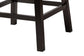 Theron Mid-Century Transitional Black Faux Leather and Espresso Brown Finished Wood 2-Piece Swivel Counter Stool Set FredCo