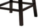 Theron Mid-Century Transitional Grey Fabric and Espresso Brown Finished Wood 2-Piece Swivel Counter Stool Set FredCo