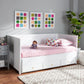 Thomas Classic and Traditional White Finished Wood Expandable Twin Size to King Size Daybed with Storage Drawers FredCo